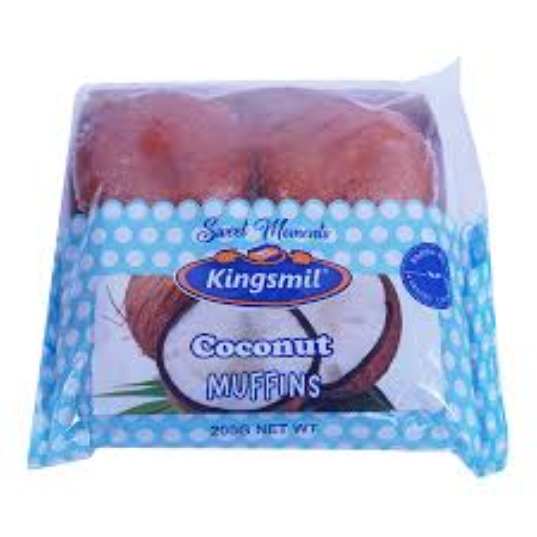 KINGSMIL COCONUT MUFFINS 4S 200G